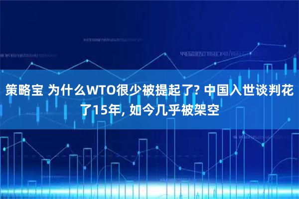 策略宝 为什么WTO很少被提起了? 中国入世谈判花了15年, 如今几乎被架空