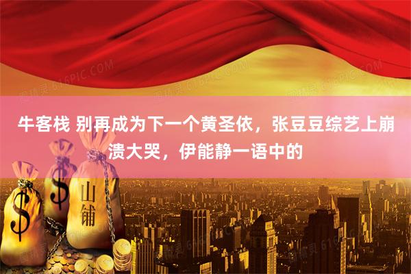 牛客栈 别再成为下一个黄圣依，张豆豆综艺上崩溃大哭，伊能静一语中的