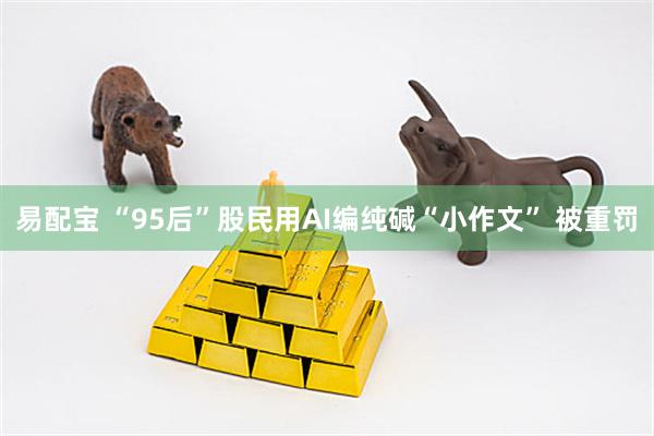 易配宝 “95后”股民用AI编纯碱“小作文” 被重罚